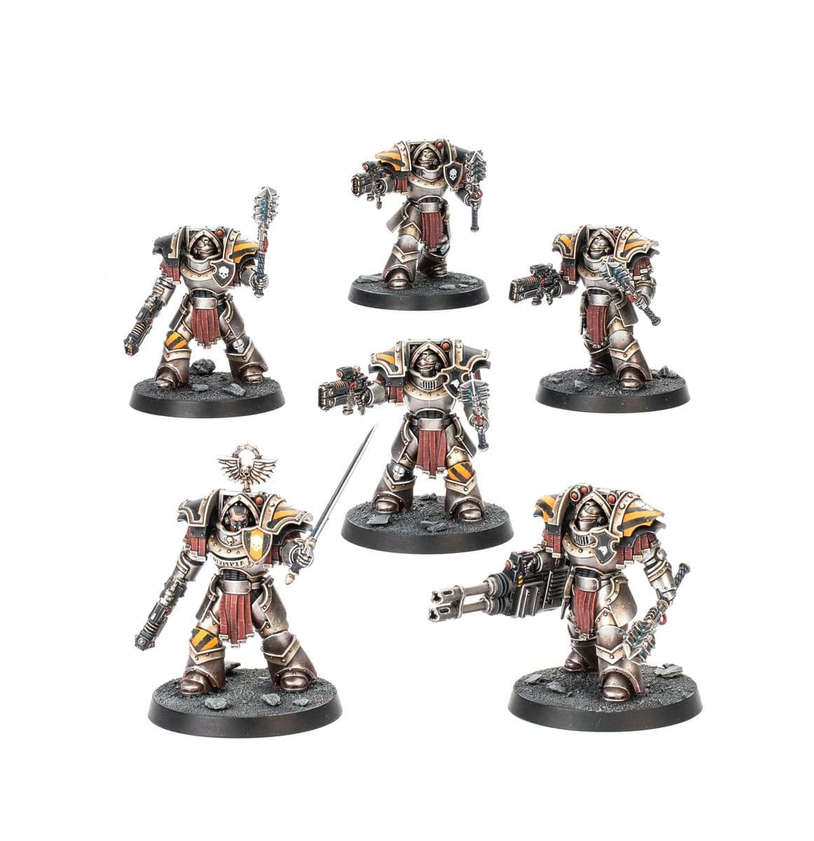 CataphractII Terminators With Volkite Chargers And Power Mauls